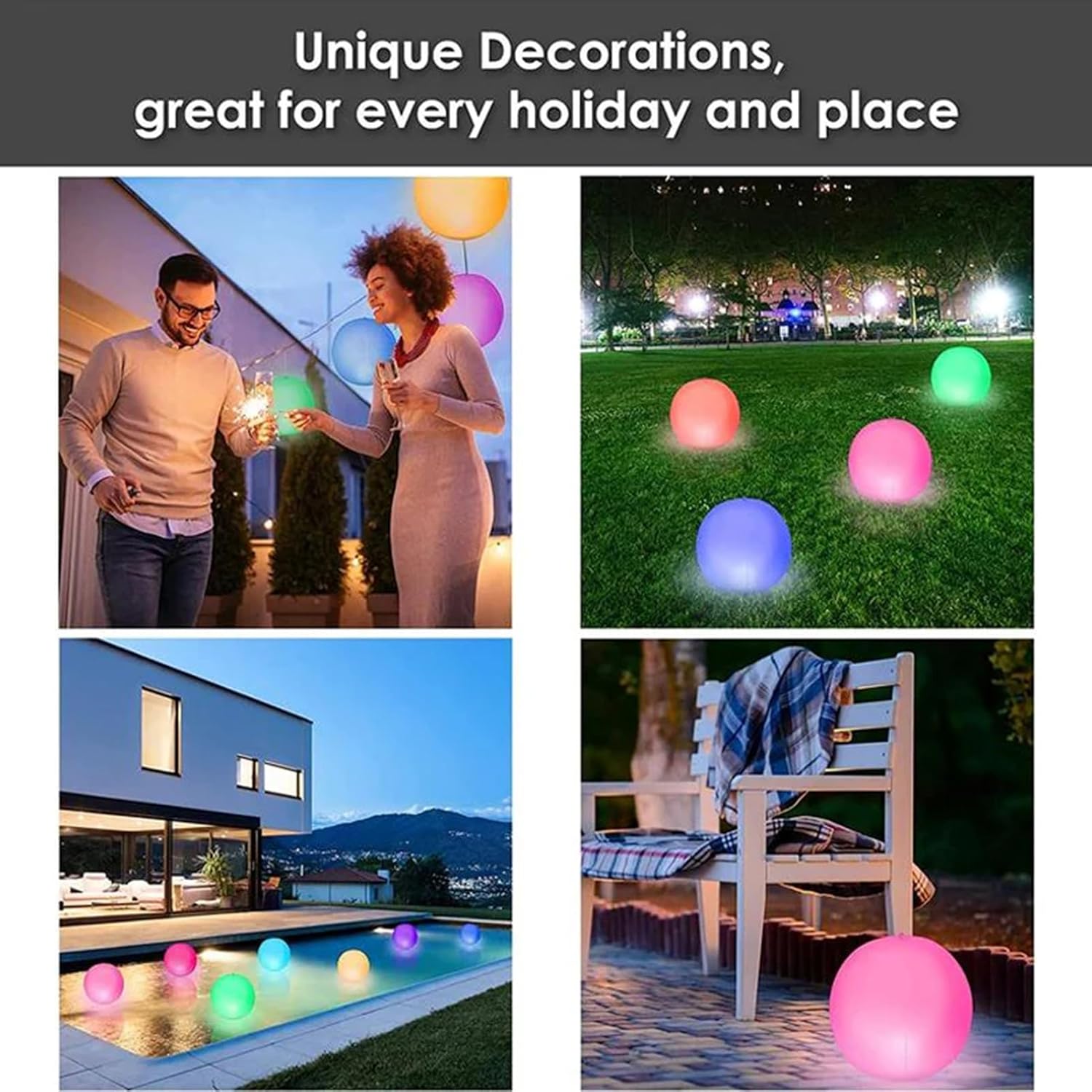 Light Up Beach Balls for Pool - 16 Light Colors Inflatable Beach Toy,4 Modes Remote Control LED Balls for Pool, Parties, Kids, Adult