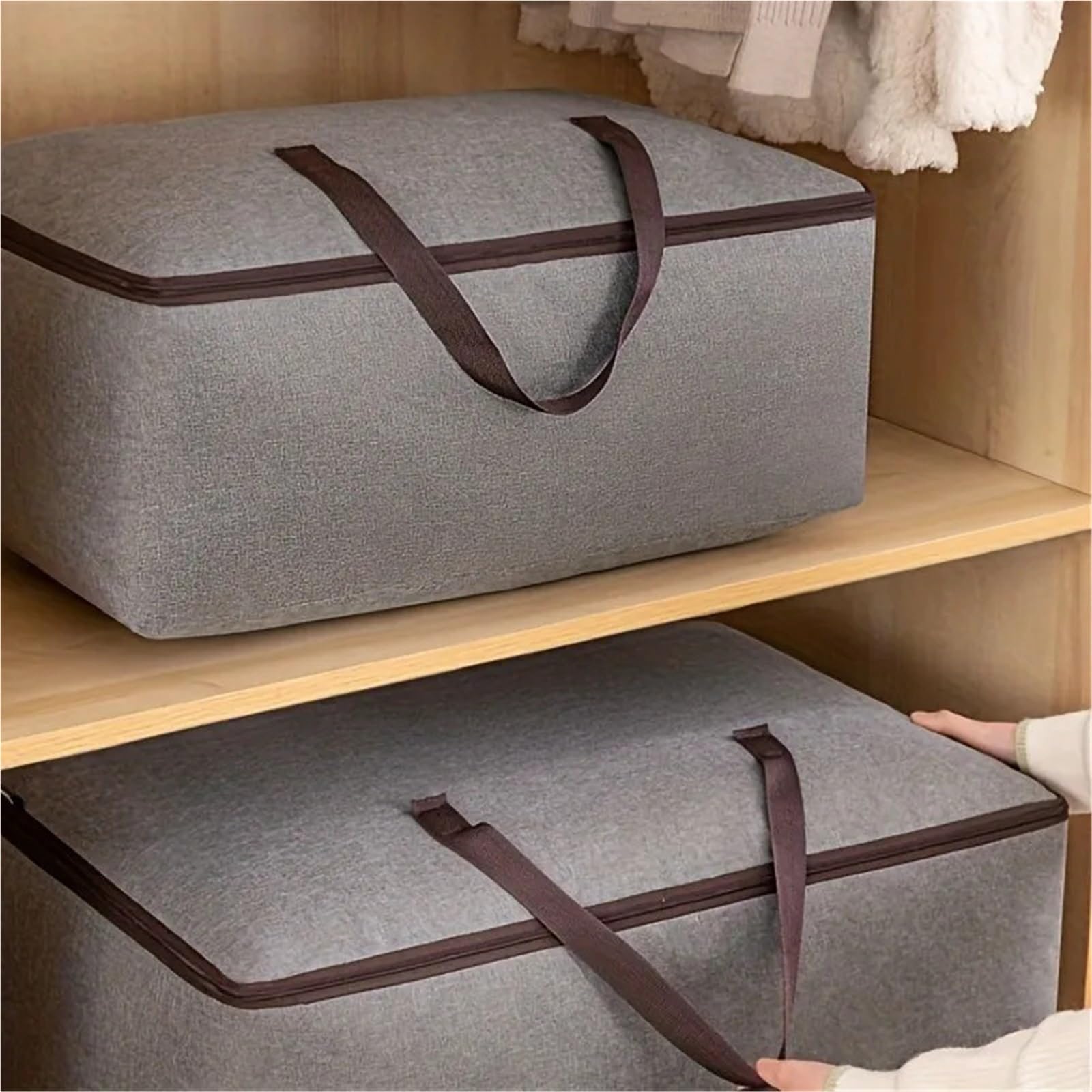 Organizer valigia 1 borsa portaoggetti di grande capacità, con cerniera for bagagli durevole, for lo smistamento pieghevole degli indumenti(Dark-grey-XL)
