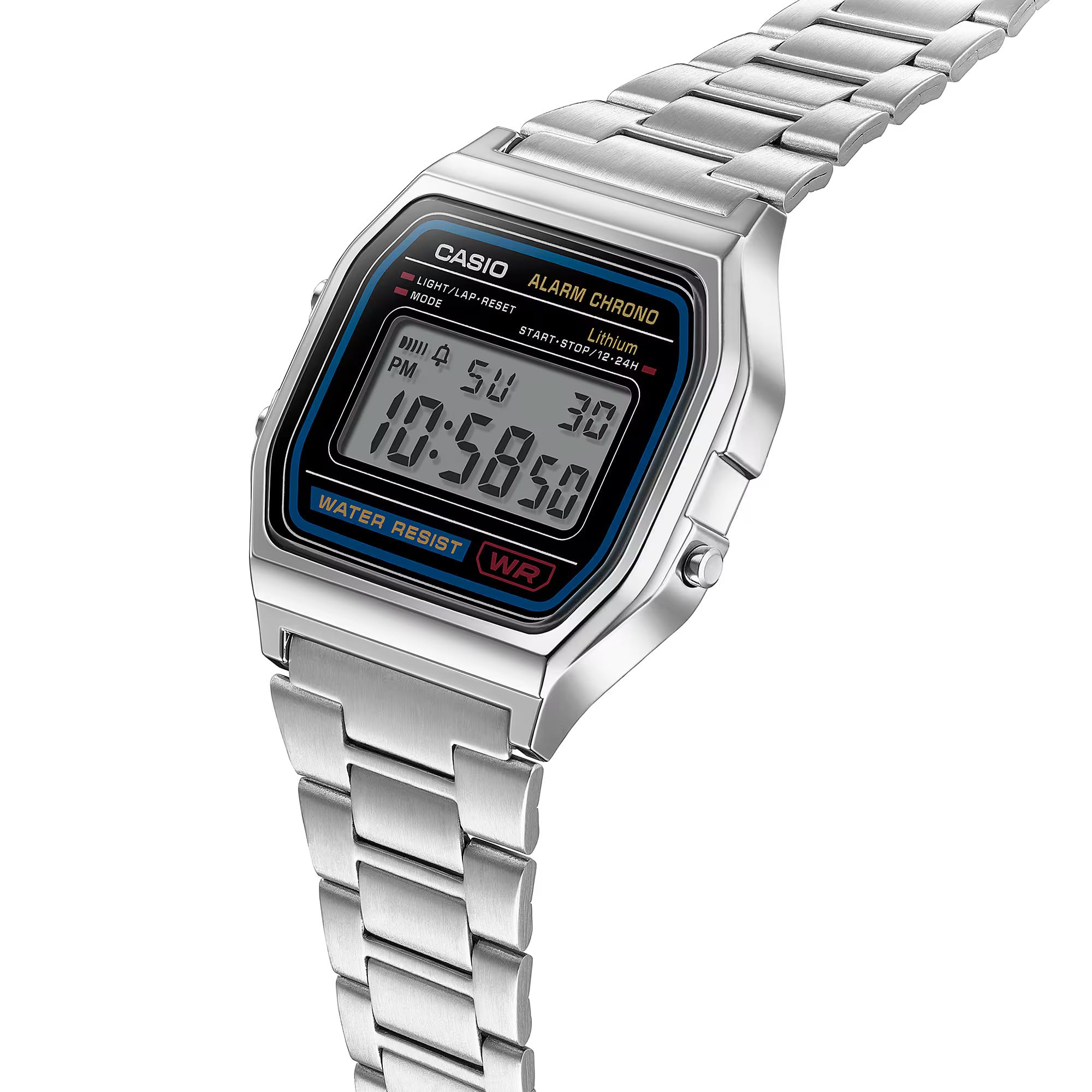 Casio A158WA Series | Unisex Digital Watch | Vintage | WR | 100 SEC Stop Watch | Daily Alarm | Regular Time Keeping: Hour Minute Second PM Date Day | Led Light | 7 Yr Battery product thumbnail 4