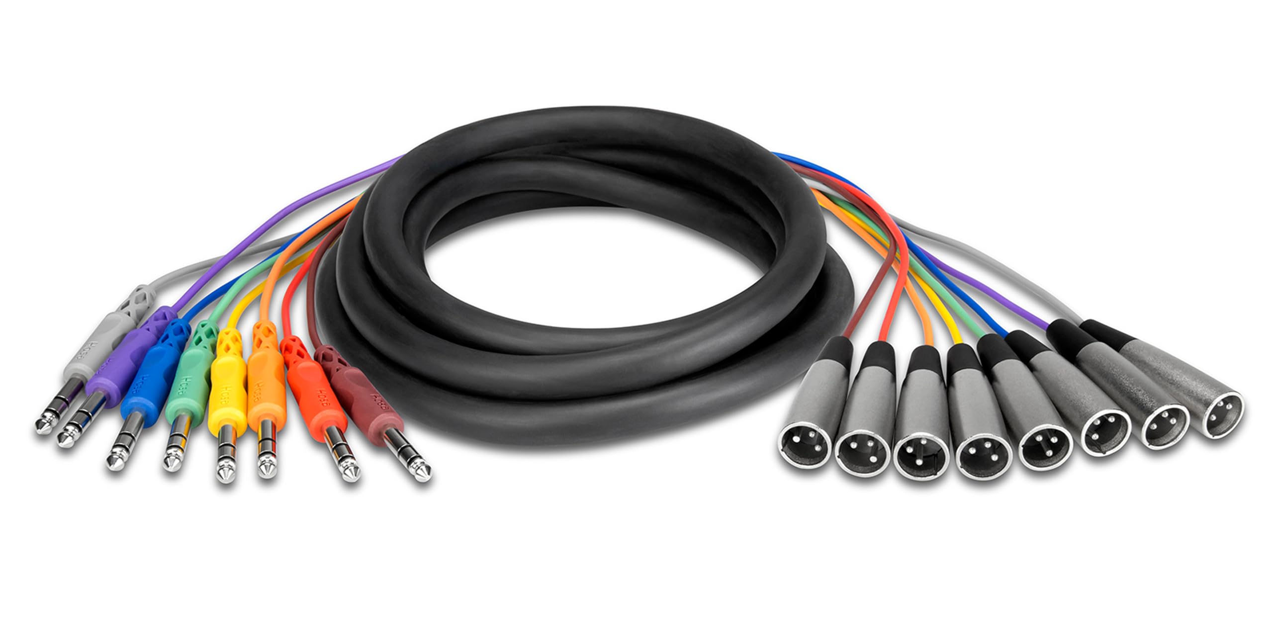 Hosa STX-802M Balanced Snake, 1/4" TRS to XLR3M, 6.6 Feet