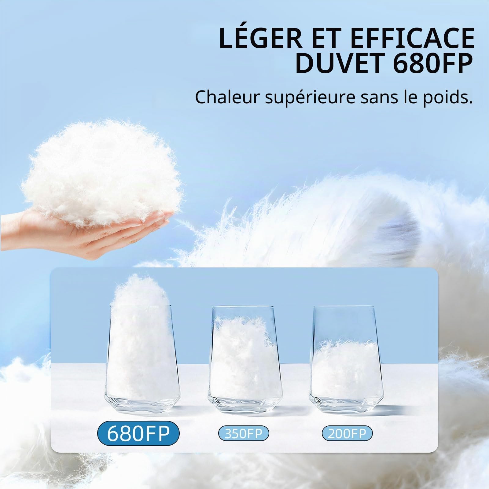 Sac de Couchage ultraléger en Duvet avec Oreiller pour Adulte, Femme, Homme, Enfant, garçons et Filles, randonnée, randonnée et Camping Outdoor
