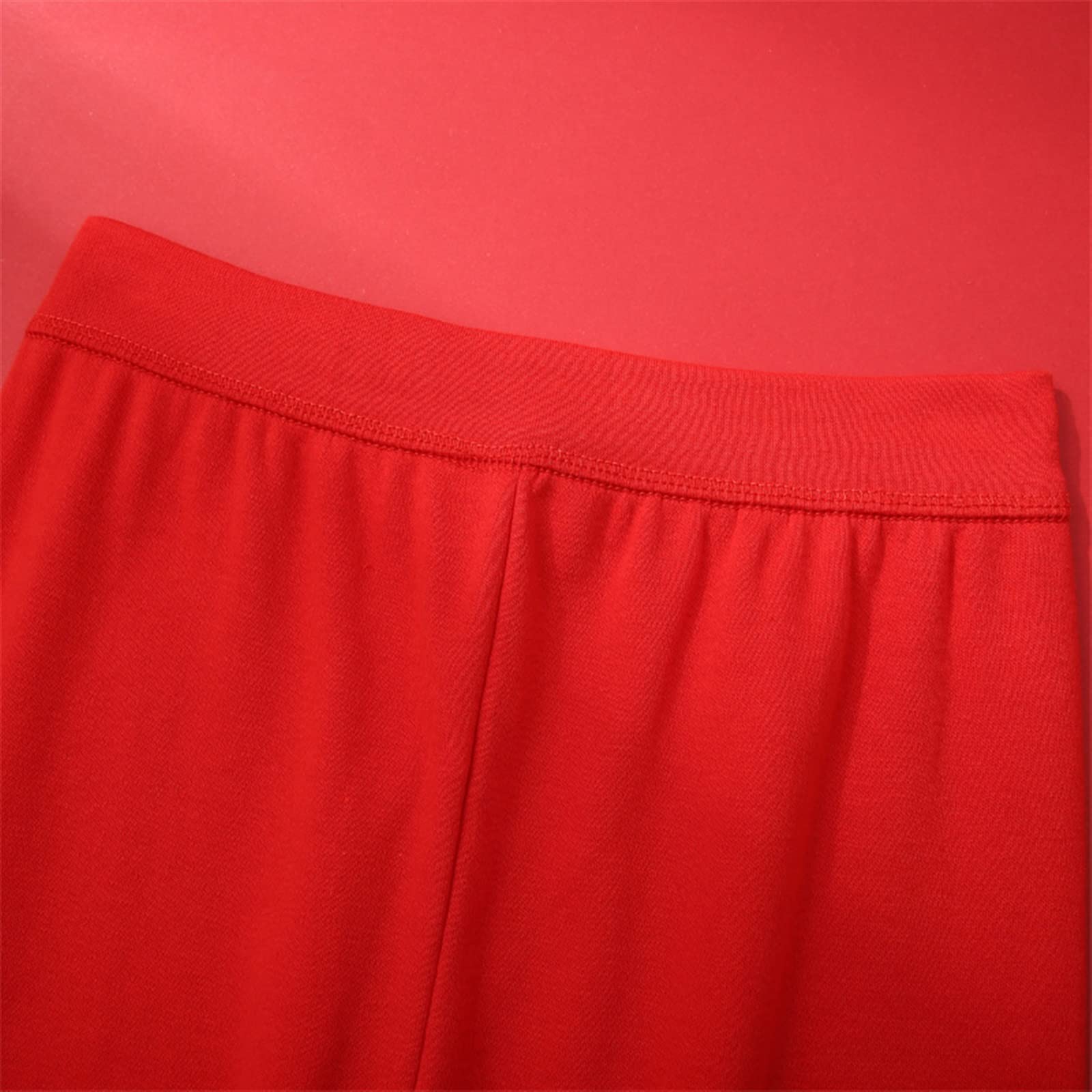 100% Bawełniana Warstwa Podstawowa Zestaw Dla Kobiet W Średnim Wieku Czerwona Luźna Długa Bielizna Damska Bielizna Termiczna Zestaw Górny I Dolny (Color : Rot, Size : XL/X-Large)