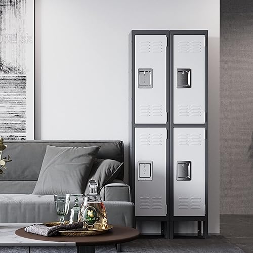 Miniatura 2 de Letaya Taquilla de almacenamiento gabinete de metal para empleados de 66 pulgadas 3 puertas con cerradura para escuela gimnasio oficina en casa