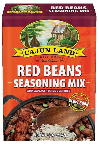Cajun Land Mezcla de frijoles rojos y condimentos, 8 onzas
