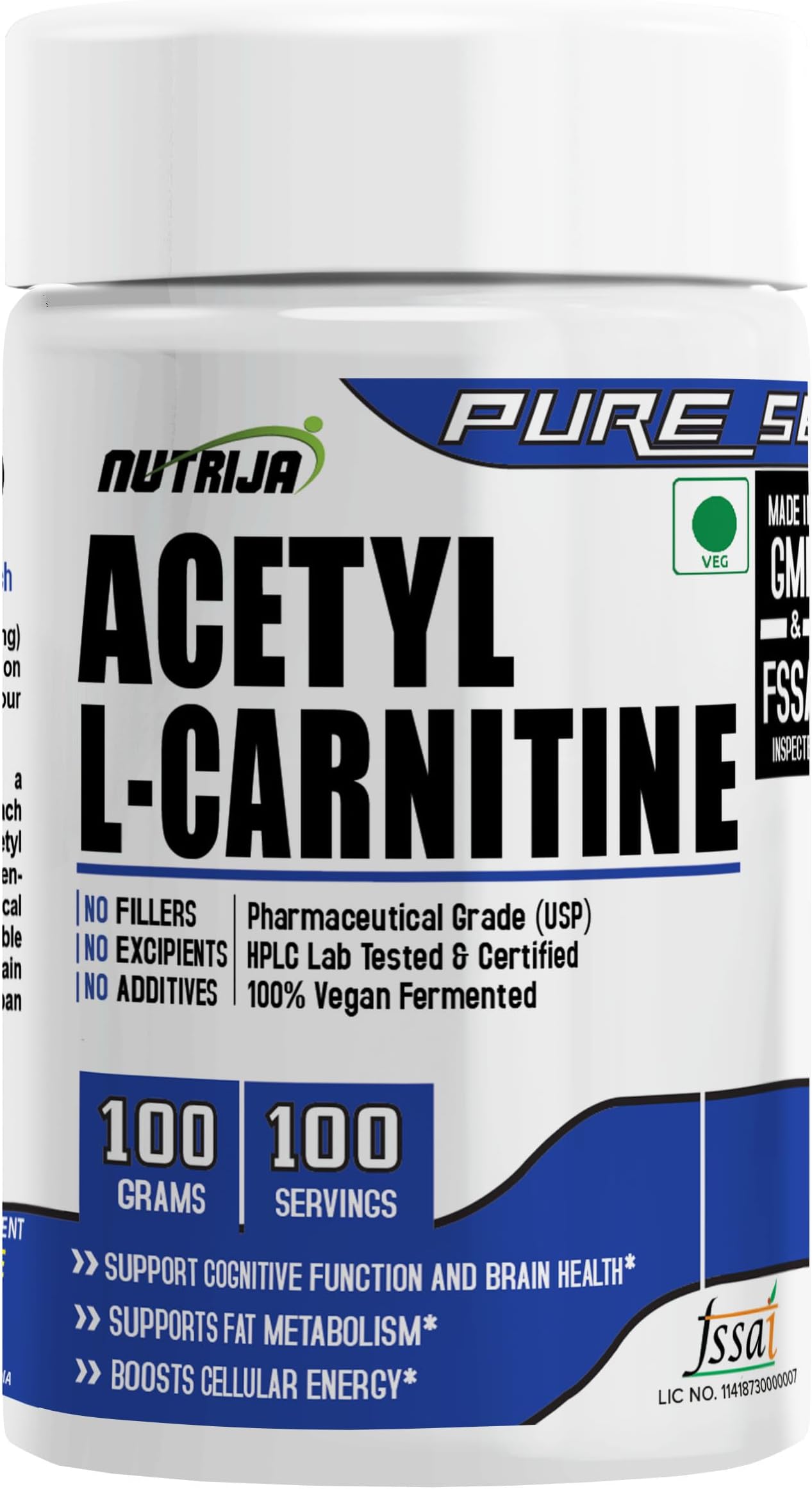 Nutrija Acetyl L-Carnitine (Alcar) 100gm