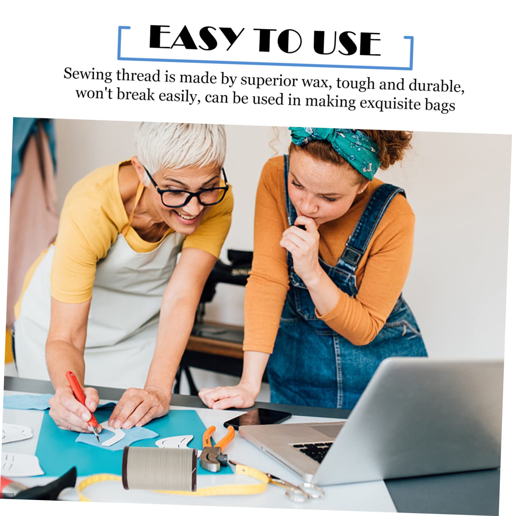 Cordon De Fil Ciré En Cuir Plat, Cordon De Cire à Coudre En Cuir 0.45mm 160m/rouleau Fil De Cire Artisanal à Tricoter(rouge