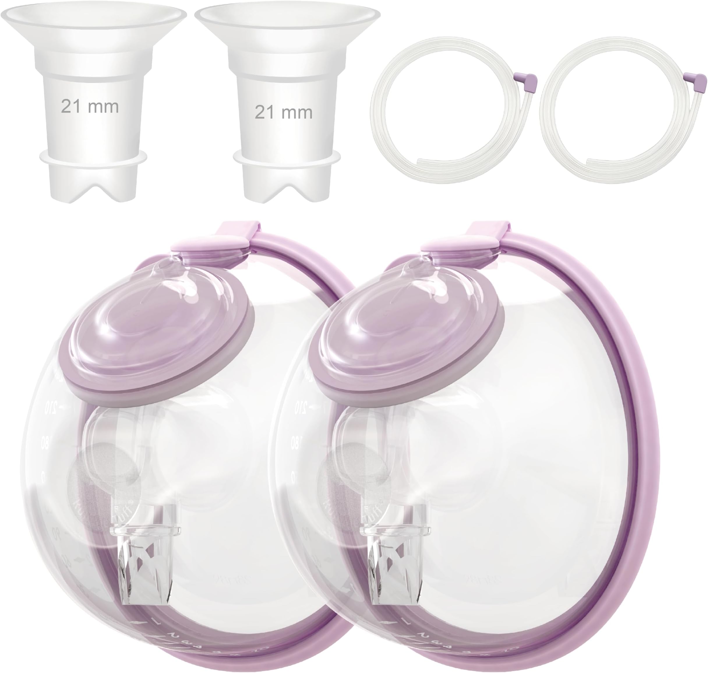 BabyShown Rumble Tuff Go Cups- Hands Free Collection Cups. Sizes 24mm Breastshield and 21mm Insert. Compatible with Medela Breast Pumps and Spectra Breast Pumps. 8 oz Storage Capacity Easy Cleaning