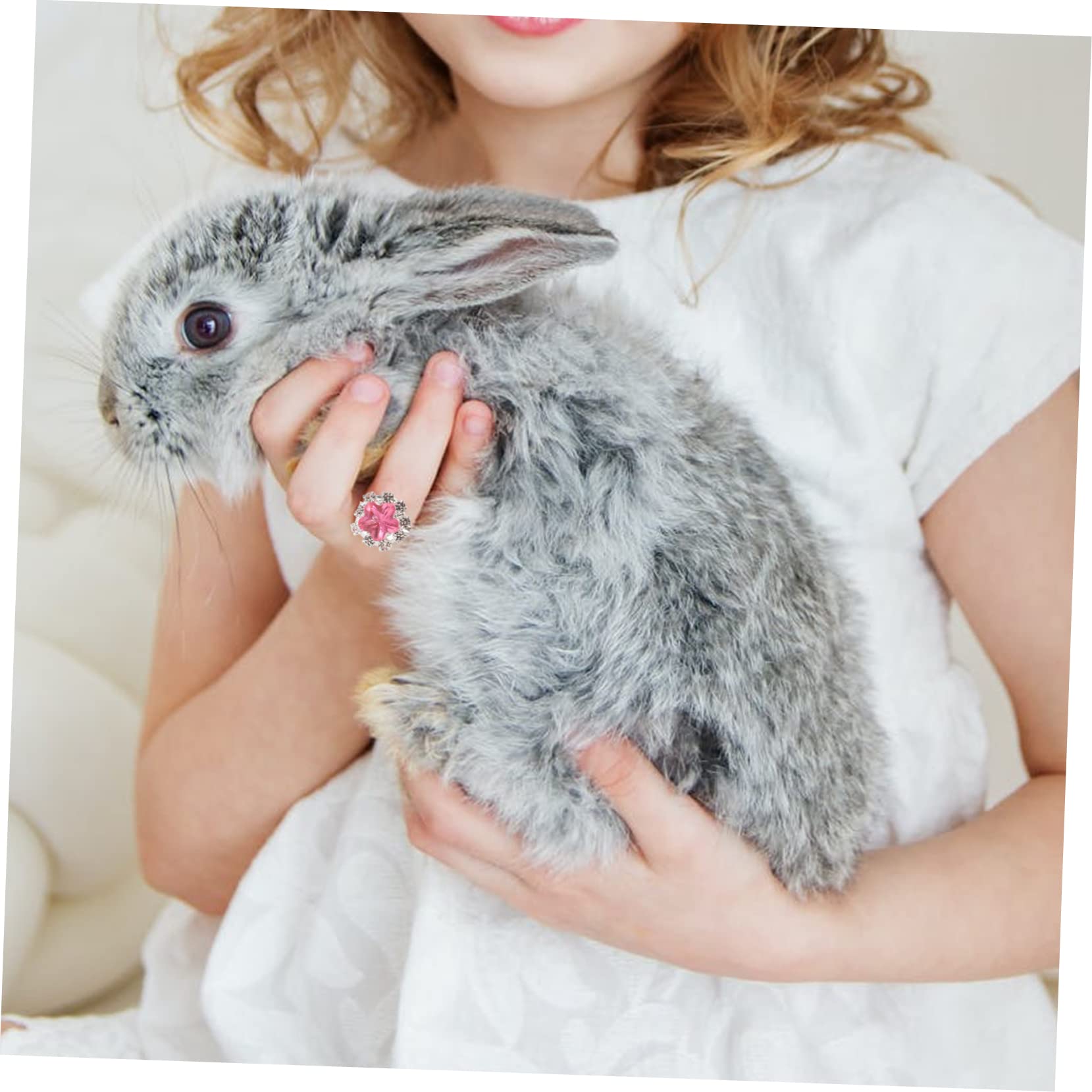 BRIGHTFUFU 20Pcs Decorative Finger Rings Simulation Diamond Jewelry for Role Play Smooth Comfortable