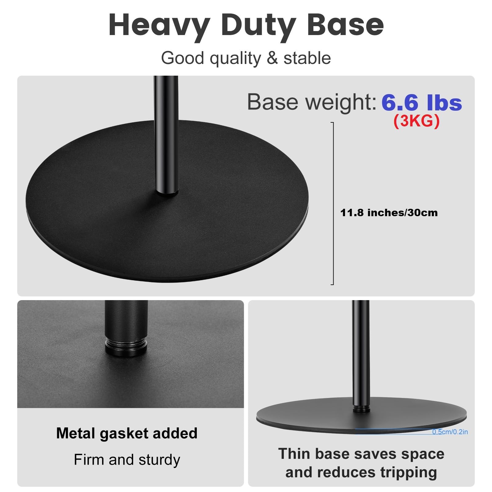 Supporto da terra per webcam da 160 cm, compatibile con OBSBOT Tiny 2/Tiny SE/Meet-2-4K/Meet SE/Meet Webcam