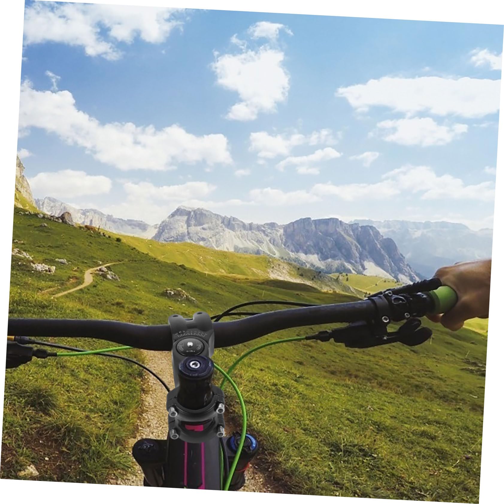 Sosoport Manubrio Regolabile Montagna Reser per Manubrio per Biciclette alzate ergonomico Montante per Mountain Bike Attacco Manubrio Bici Lega di Alluminio Black