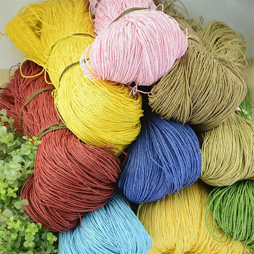 500 g Hilo de Rafia, Hilo de Paja de Rafia, Hilo para Tejer a Crochet, Hilo para Tejer a Crochet, Hilo para Tejer a Crochet, Hilo para Tejer a Mano.