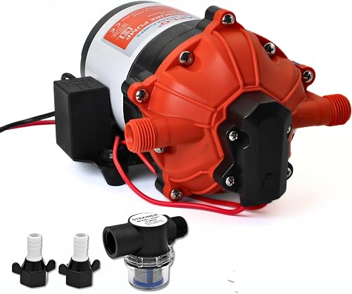 SEAFLO 53-Series DC Diaphragm Water Pump – 7.0 GPM, 60 PSI, 12V | Heavy-Duty, Self-Priming, Bypass with Pressure Switch, Continuous Duty, 4-Year Warranty