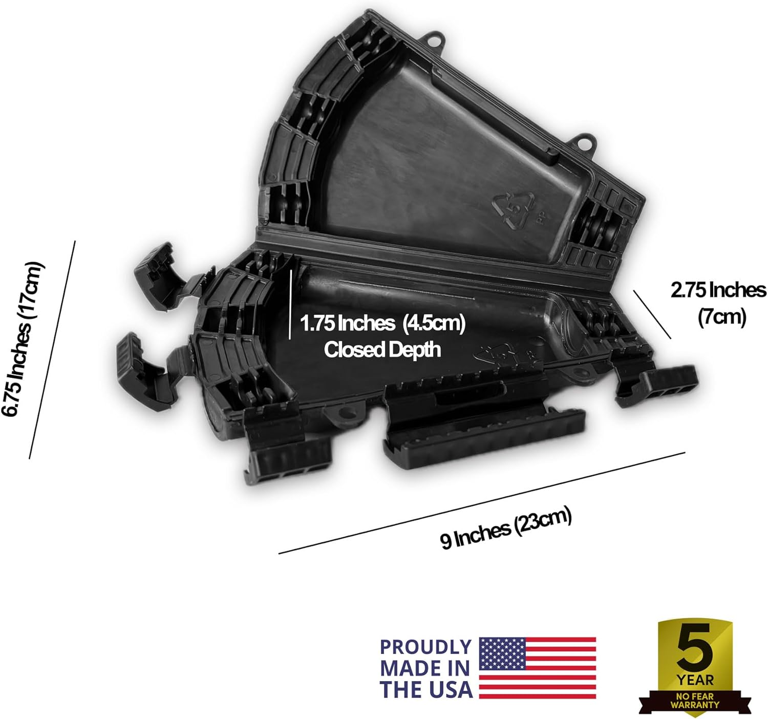 Cord Vault (2 Pack) - Outdoor Tri-Tap, Multi Connection, Extension Cord Plug Head Safety Cover Connector and Weatherproof Electrical Protector for Holiday, String, and Christmas Lights – (Black) - Image 3