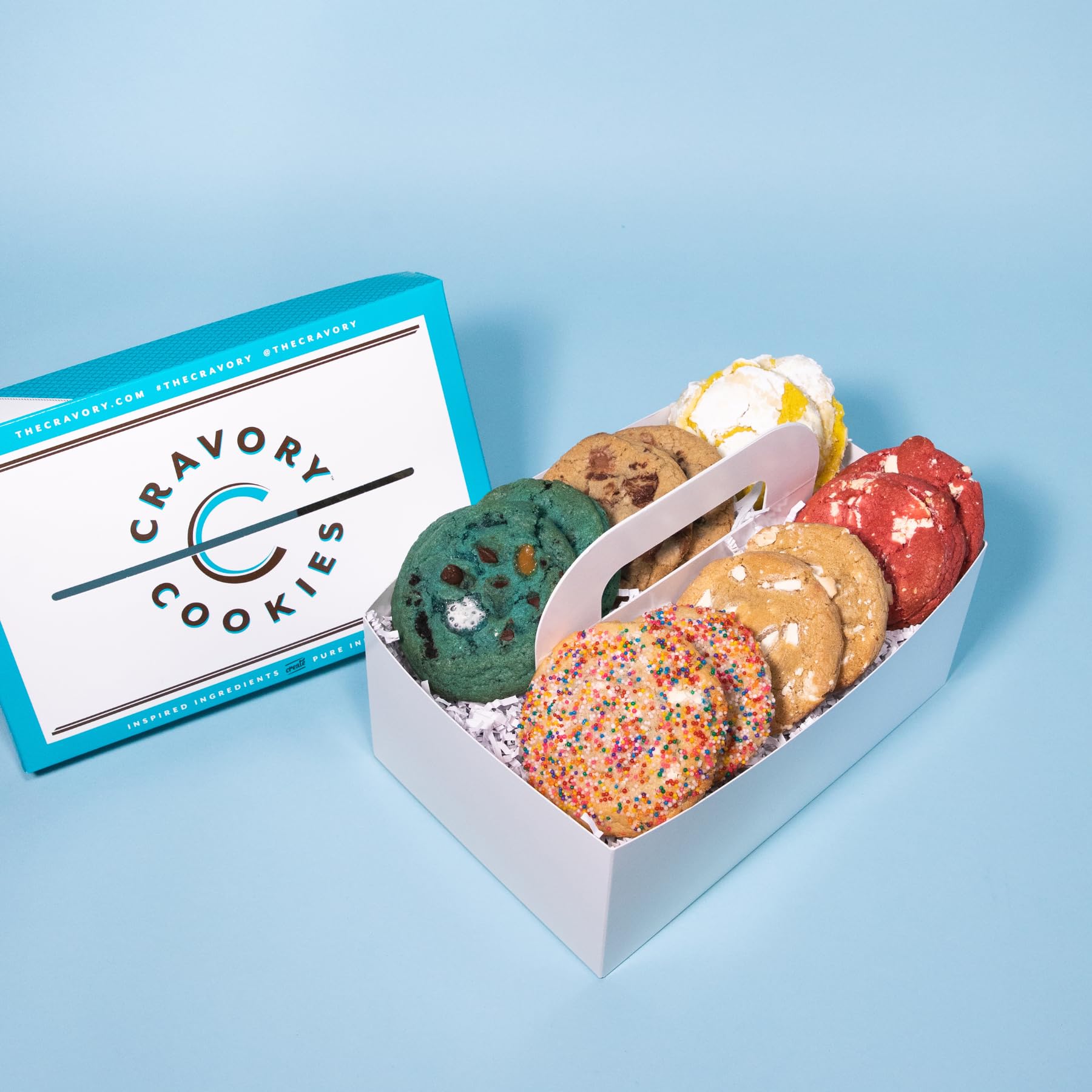 The Cravory: Freshly Baked Cookies - Best Seller's Mix - 12 Cookies, 2.0 oz. each - Assorted Flavors - Baked Fresh - Gourmet Dessert, Snack or Baked ...