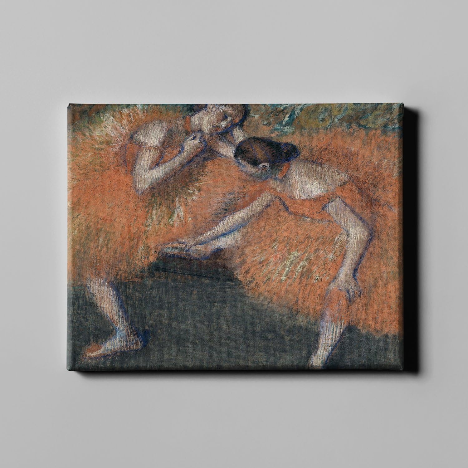 Toile Degas Deux danseurs impression premium texture lin - 5