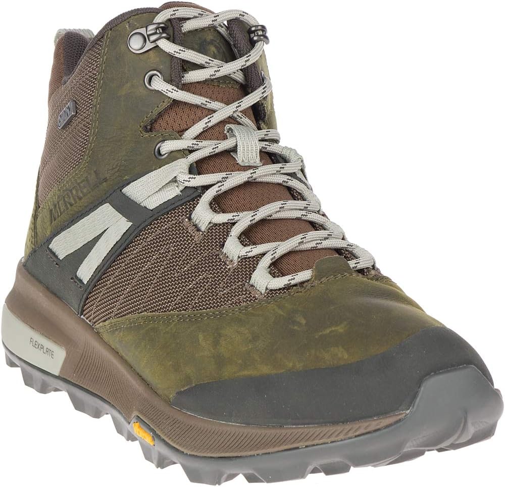 Merrell mens Zion Mid Wp Hiking Boot, Dark Olive, 10.5 US