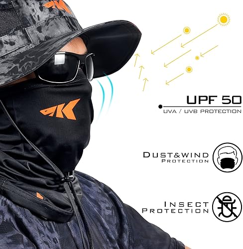Miniatura 2 de KastKing Sol Armis - Polaina para el cuello, máscara facial UPF 50, máscara de protección solar UV para hombres y mujeres, pesca, senderismo