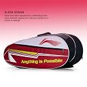 Li-Ning PaceCraft Double Zipper Polyester Badminton Kit Bag (Black) gallery image