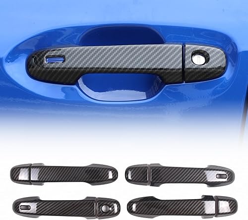 Cubierta para manija de puerta exterior de automóvil compatible con Subaru WRX 2021-2023, borde de cubierta de manija de puerta inteligente lateral