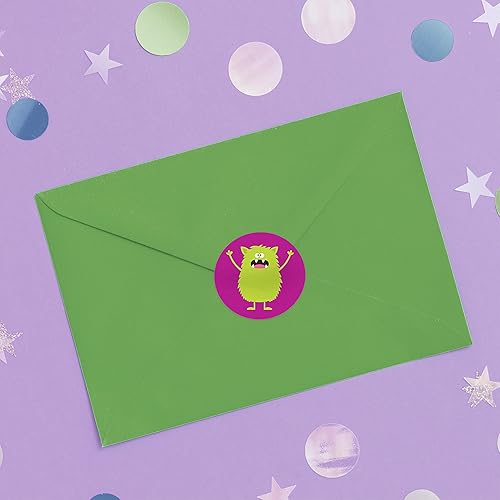 Miniatura 6 de easykart labels Calcomanías de monstruo robot y alienígenas, 500 unidades, 1.5 pulgadas, redondo, planeta espacial, decoración de OVNI alienígena,