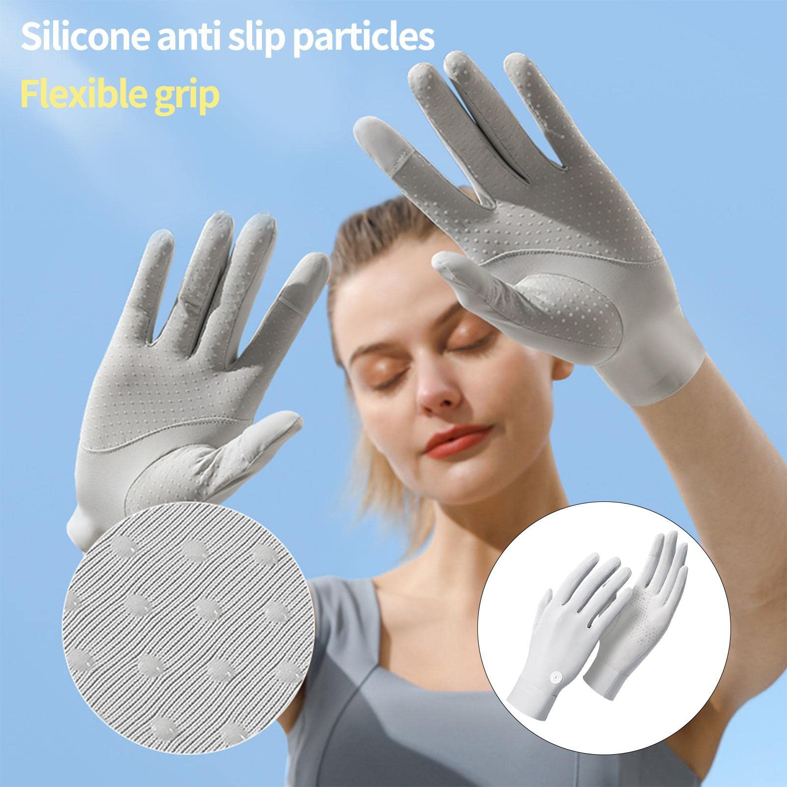 Guantes FPS | protección Solar Transpirables Ice Feeling Thin UPF 50+,navegación, conducción Hombres para Remo, Kayak, conducción, Remo, piragüismo