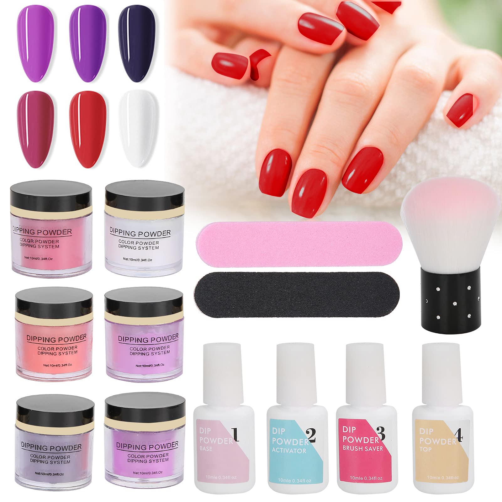 Amazon | ディップパウダーネイルキットスターター、パステルサマー