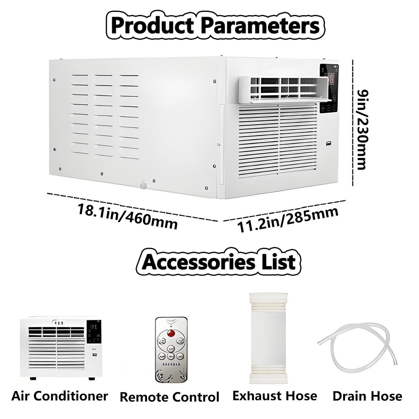Mini Condizionatore d'Aria Portatile a Inverter 280 W Risparmio Energetico Telecomando Touch/Remoto Raffreddatore d'Aria Mobile Silenzioso con Timer 1 a 12 Oare Raffredda Fino 5-8㎡