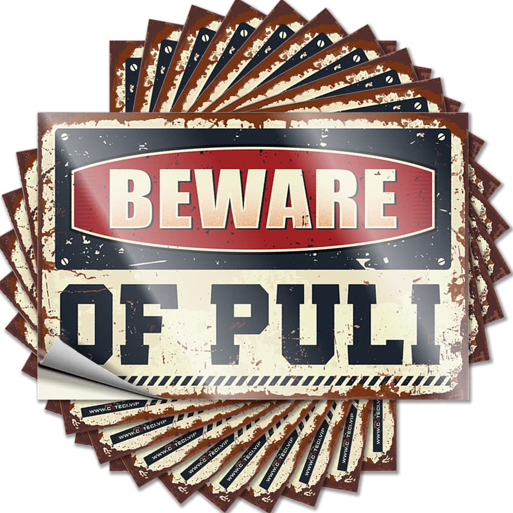 Fzfn Colour Sticker Accessories Waterproof Vinyl Sticker | Beware Of Puli High Helmet For Billiards Diy Projects(8X12cm)