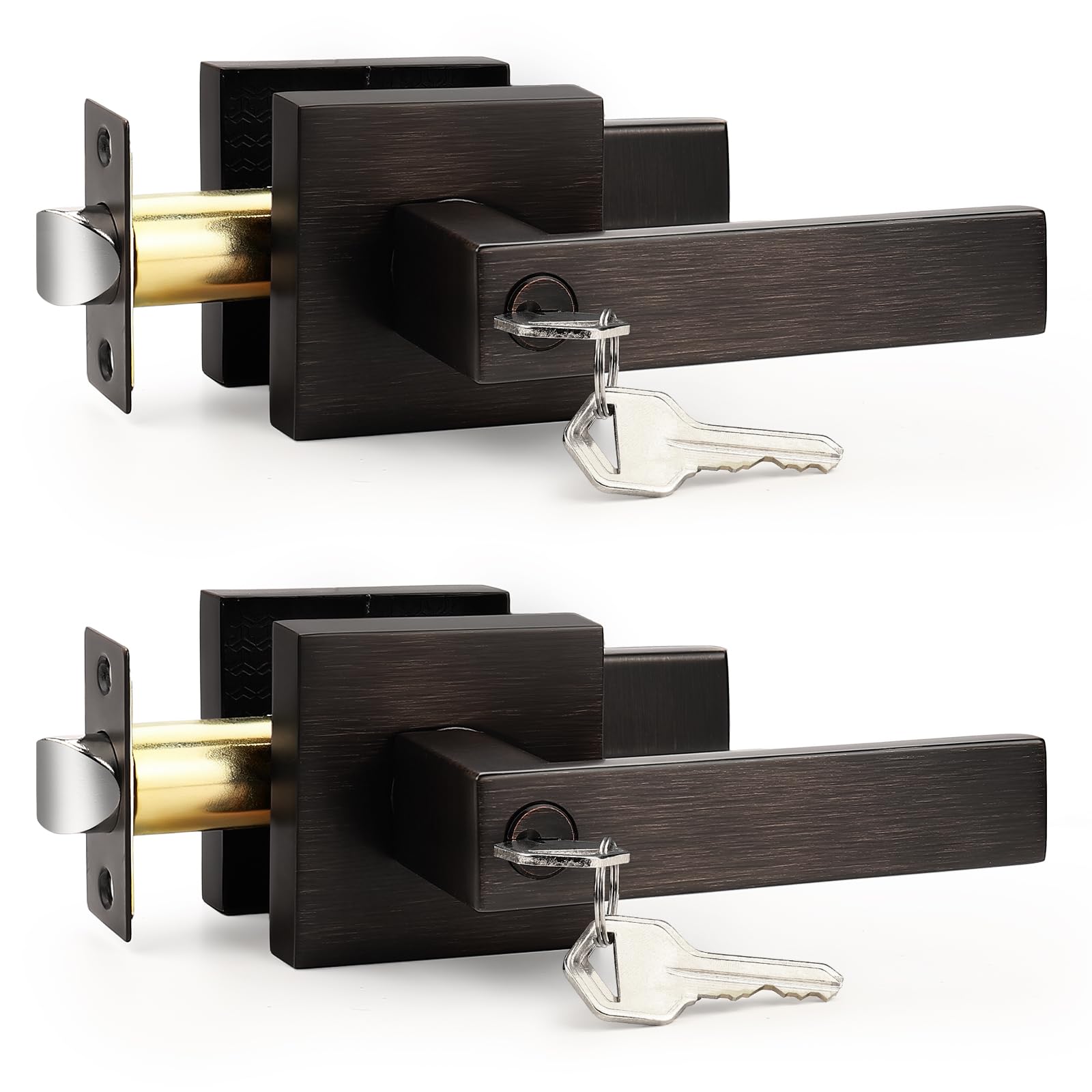 Probrico Matte Black Square French Doors Half-Dummy Handles, Heavy Duty Closet Balcony Pantry Hardware, Non-Turning Stainless Steel Single Dummy Levers(Exposed Screws, 4 Pack) — Amazon image 23
