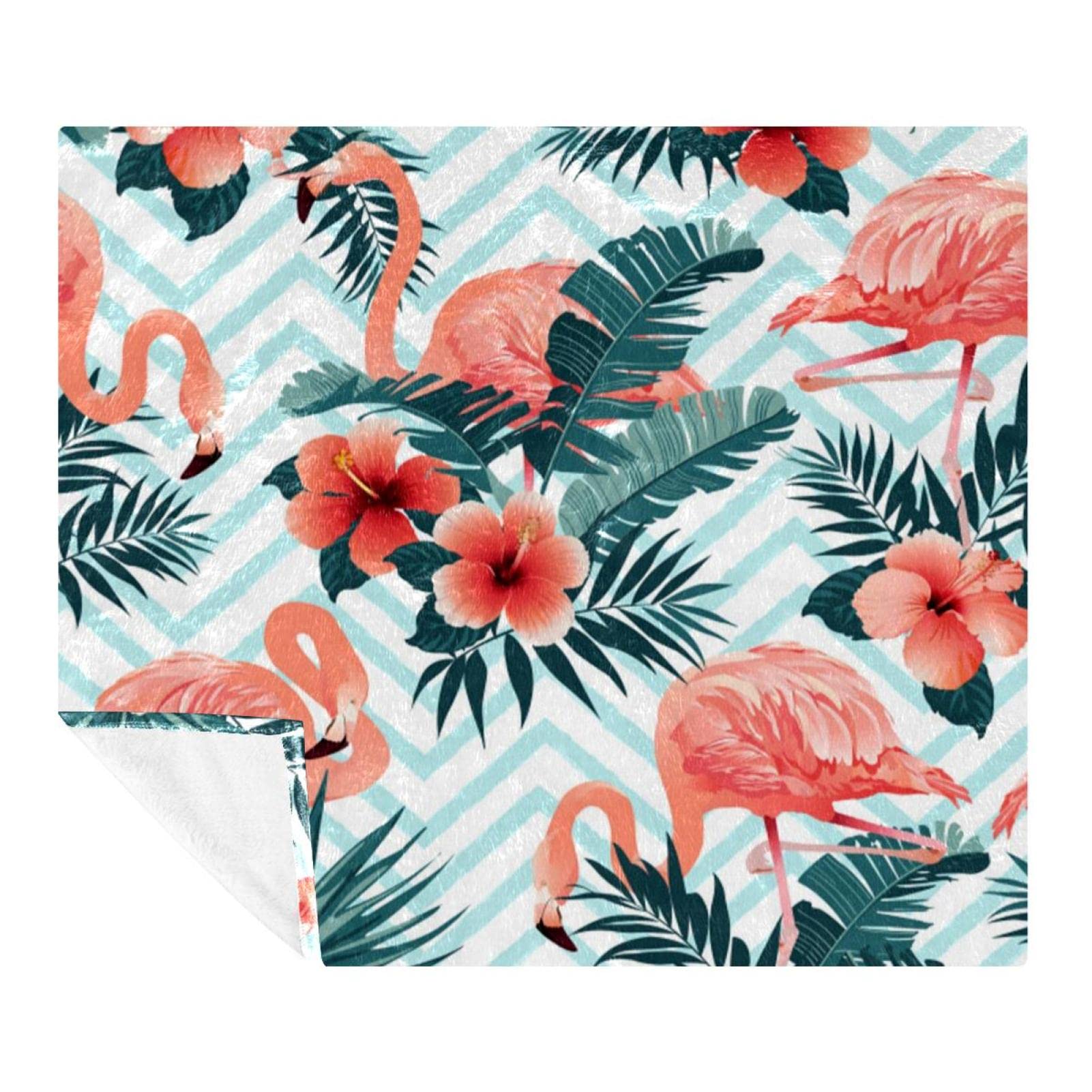 Plaid microfibre flamants roses au fini soyeux et confort supérieur