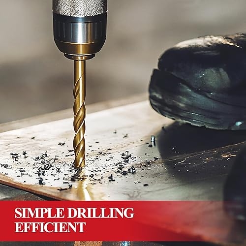 Miniatura 6 de Juego de 60 brocas de tamaño de cobalto, juego de brocas de acero de alta velocidad M35 (#1-60) para metal endurecido, acero inoxidable, hierro