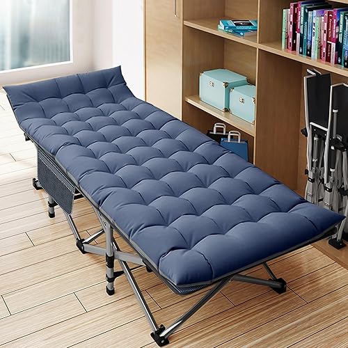 Miniatura 9 de Cunas plegables de camping para adultos paquete de 2 cates resistentes con bolsa de transporte cama portátil para dormir para uso en la oficina para