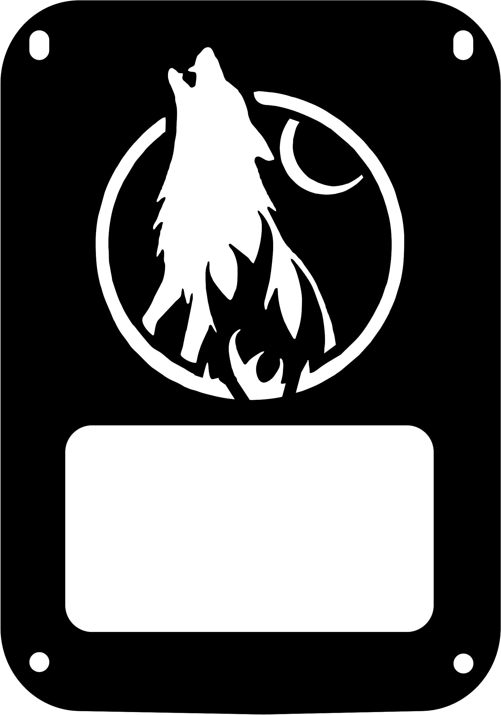 JeepTails Wolf Howling at The Moon Tail lamp Light Covers Compatible with Jeep JK Wrangler - Black - Set of 2