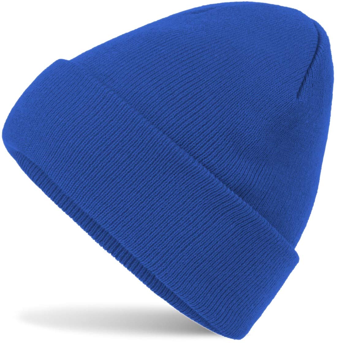 Hatsatar Men's Bright Royal Hatstar Winter Hat, Wo's Beanie Hat, Fine Knit Beanie, For Wo, Unisex, Cuffed Hats, Soft And Warm, 30-36