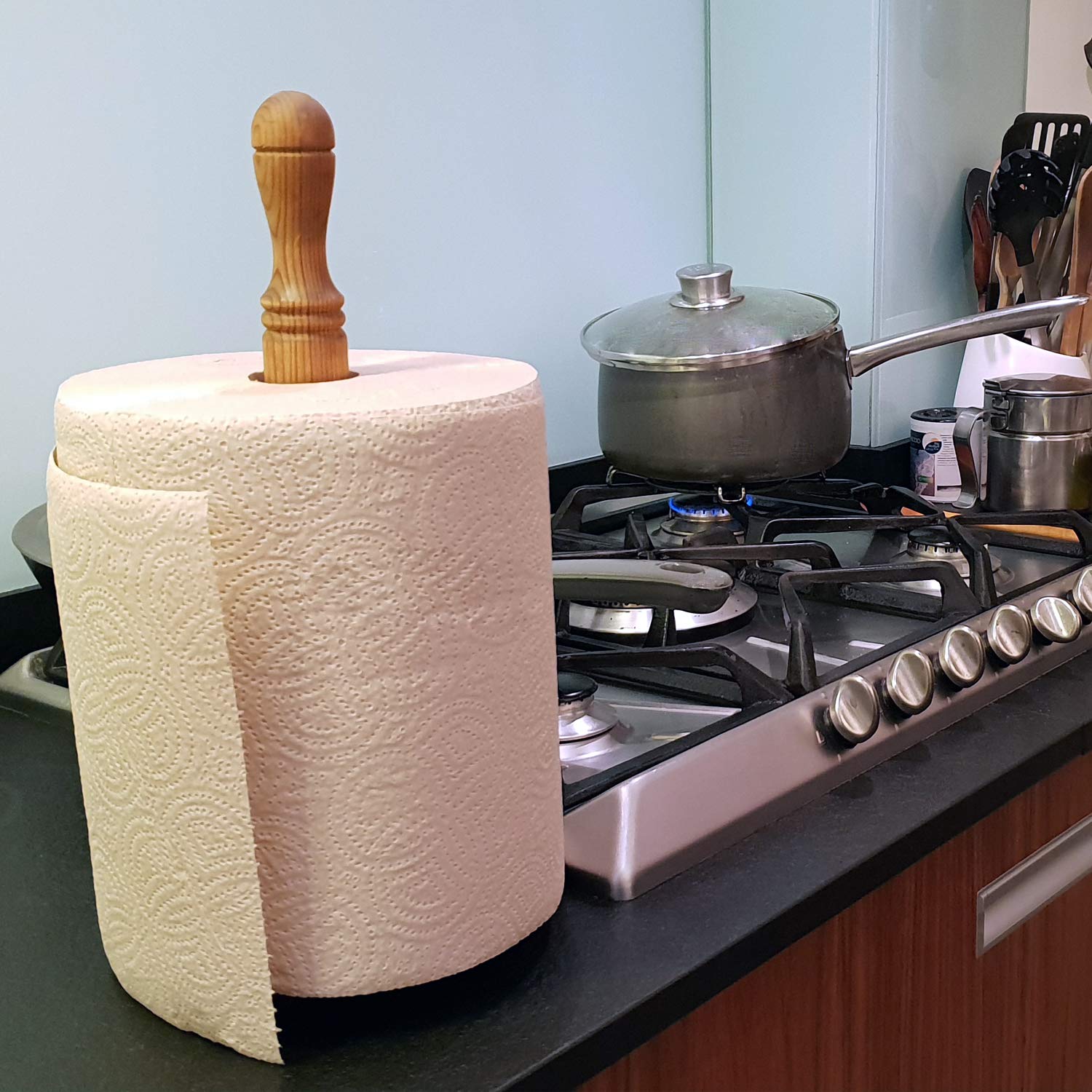 Papel Secamanos Cocina Rollo Multiusos 69 metros Eco Reciclado 300 servicios - 2 Capas Bobina Absorbente Ecologico EXTRA XXL - 1 Saco de 8 Rollos.