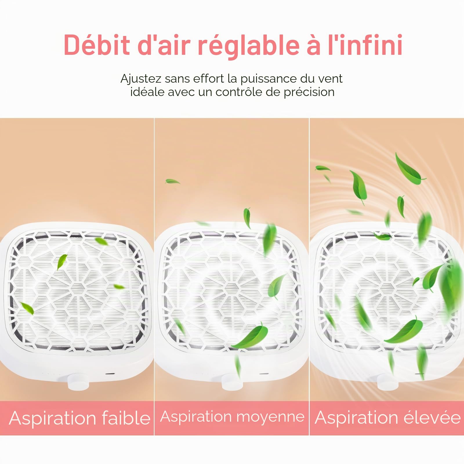 Aspirateur Ongle, Rechargeable 5500RPM avec Filtre Réutilisable | CHRISTINE SHELLY Forte Aspiration Poussière, Machine à Manucure, Comprend 30 Filtres en Coton à la Maison