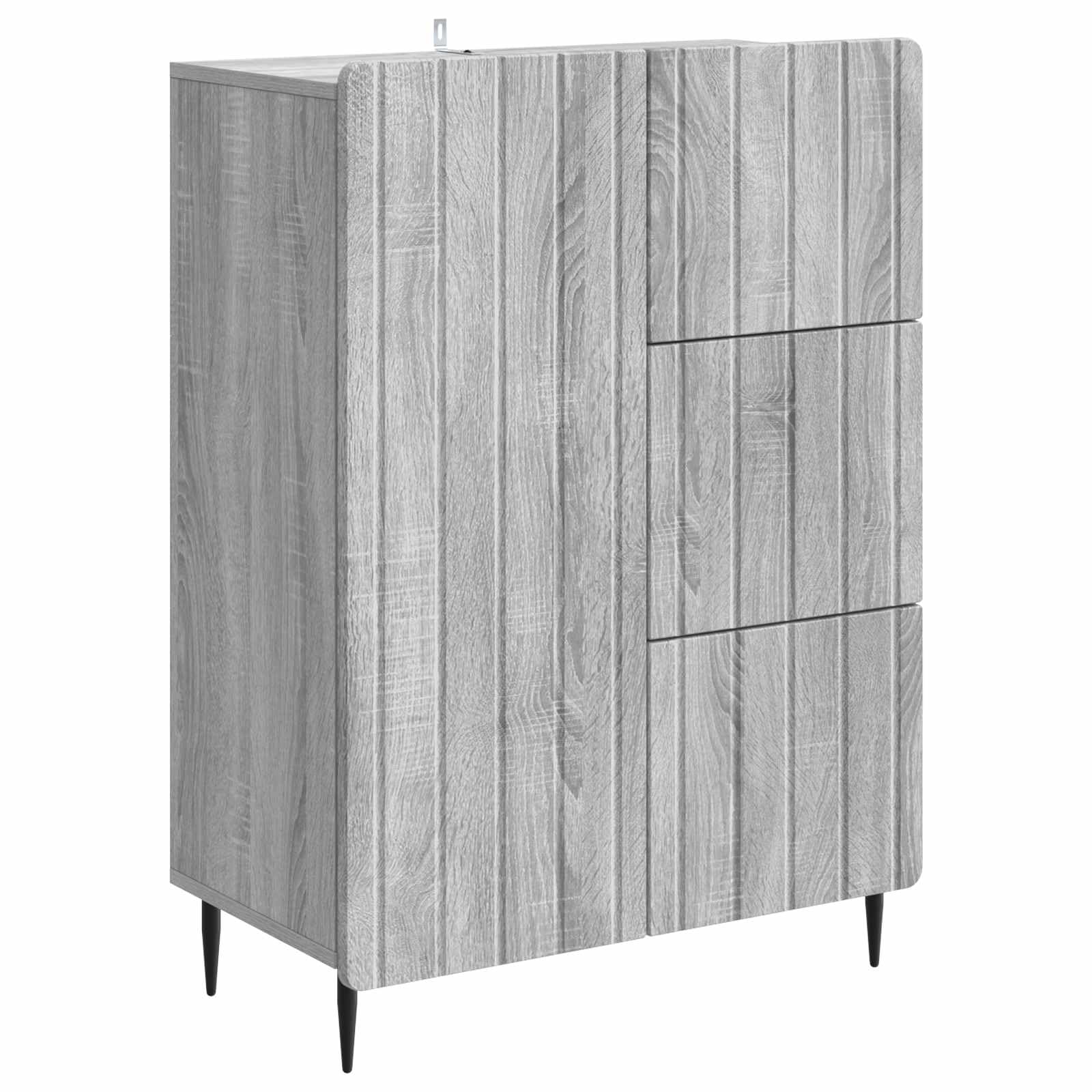 Hothingwell Bufet drewniany Ingenierie 66 x 34,5 x 91,5 cm szary