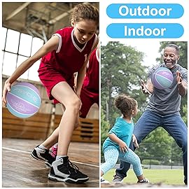 Wisdom Leaves Kids Youth Basketball Size 4 (25.5) Mini Basketball for Boys Girls Ages 2-8,Small Soft Touch for Indoor Outdoor Pool Games Play (Best Gifts)