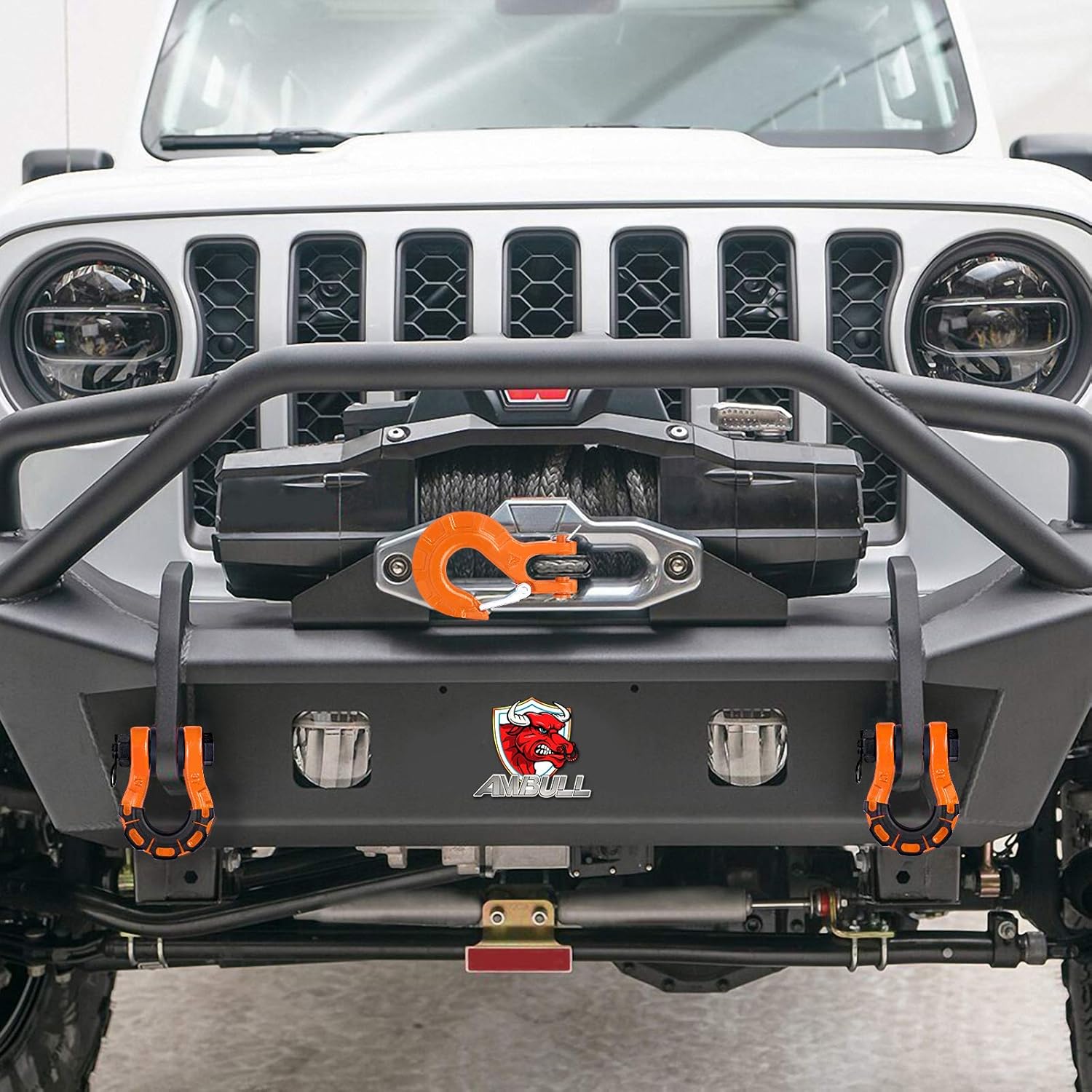 Shackles Upgrade 3/4" D Ring Shackle (2 Pack) 70,000 lbs Break Strength with 7/8" Pin, Isolator and Washer Kits for Use with Tow Strap, Winch, Off-Road Truck Vehicle Recovery, Orange - Image 7