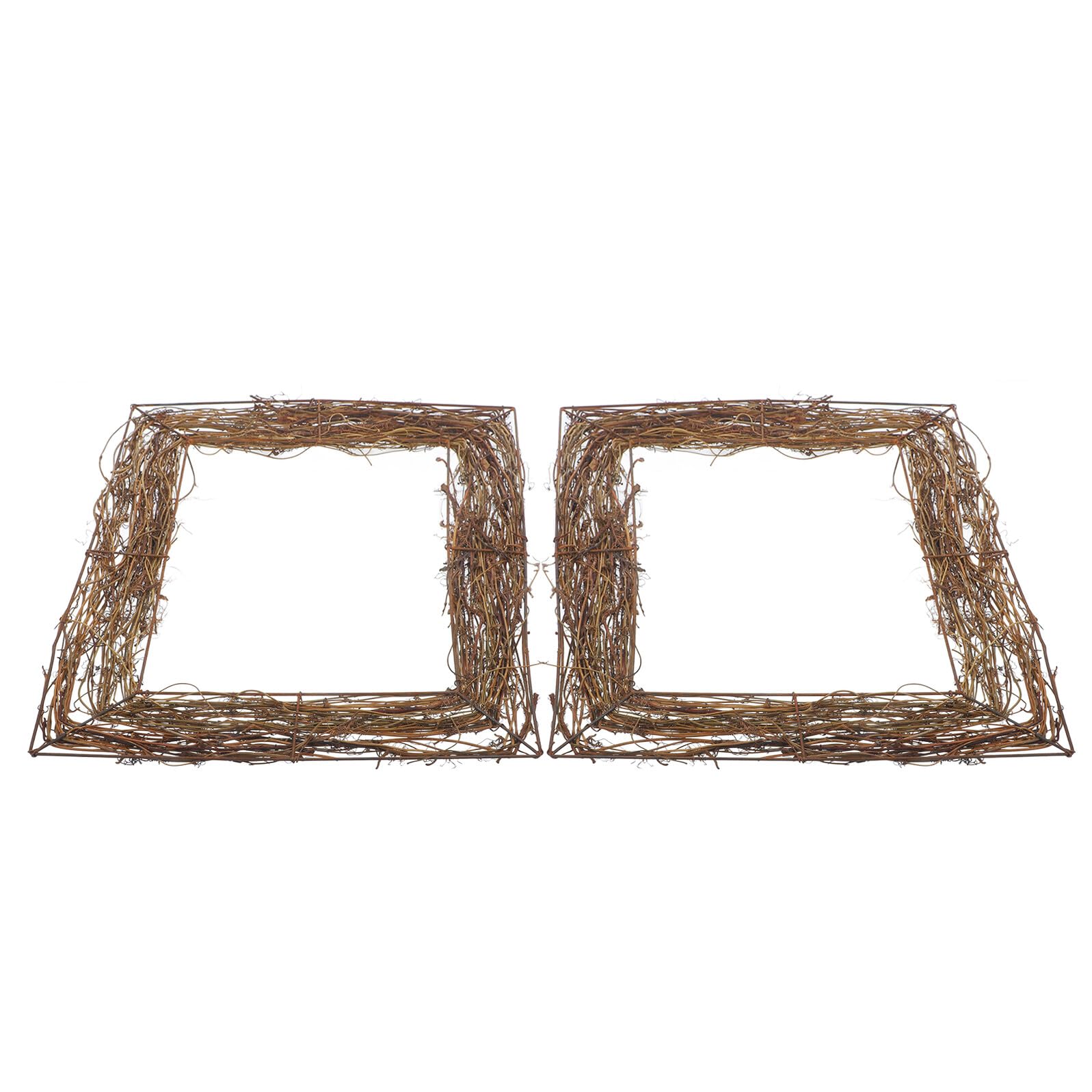 Couronne en rotin naturel carré pour éviter la chute des fleurs de table lors de fêtes
