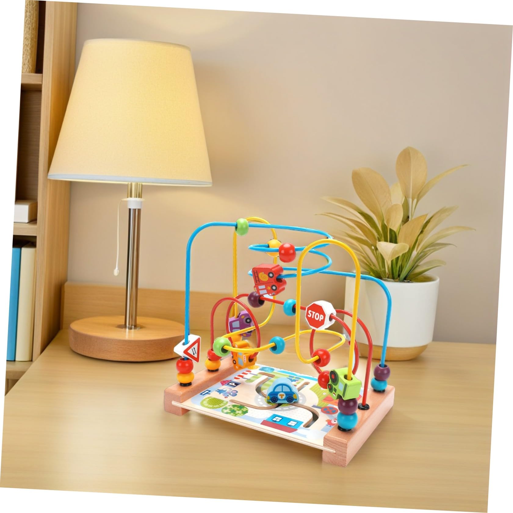Juguete de Cuentas para Niños, Laberinto de Madera, Aprendizaje