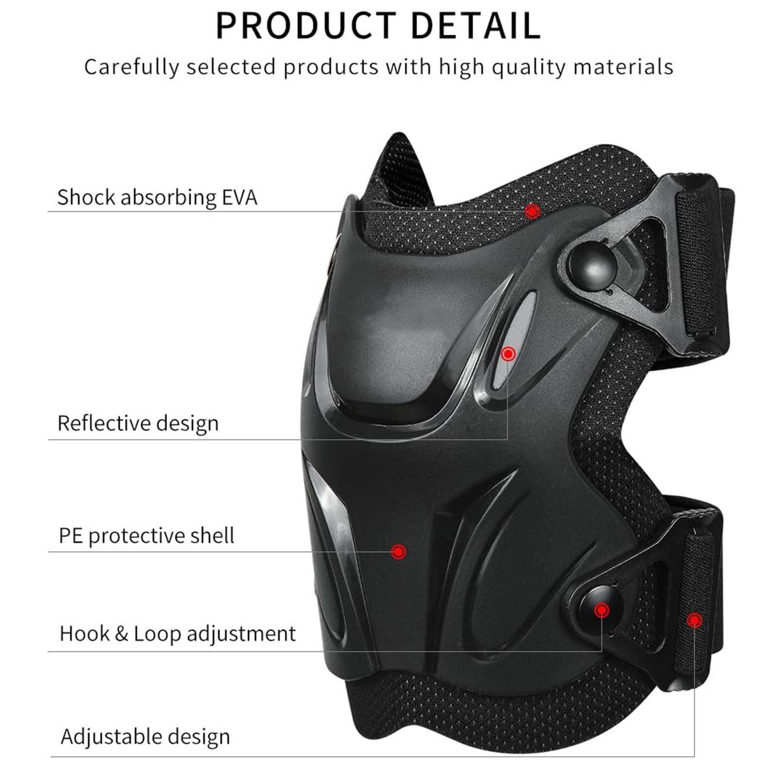 Conjunto de Coderas y Rodilleras para Motocicleta para jóvenes y Adultos anticolisión y anticaídas Equipo de protección para Motocross Deportes al Aire Libre Transpirable Carcasa