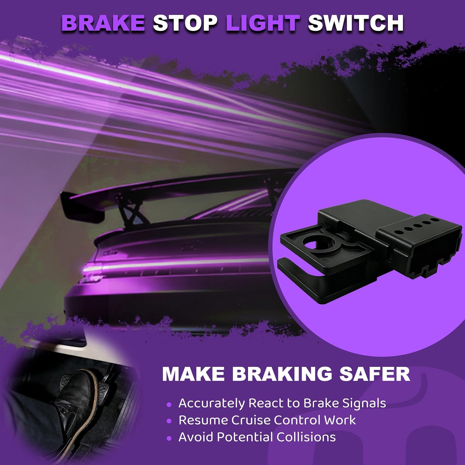 Brake Light Switch F87Z13480AA SLS247 Compatible with Ford Crown Victoria F-150 F-250 F-350 & Lincoln Blackwood Navigator Town Car & Mercury Grand Marquis Mountaineer