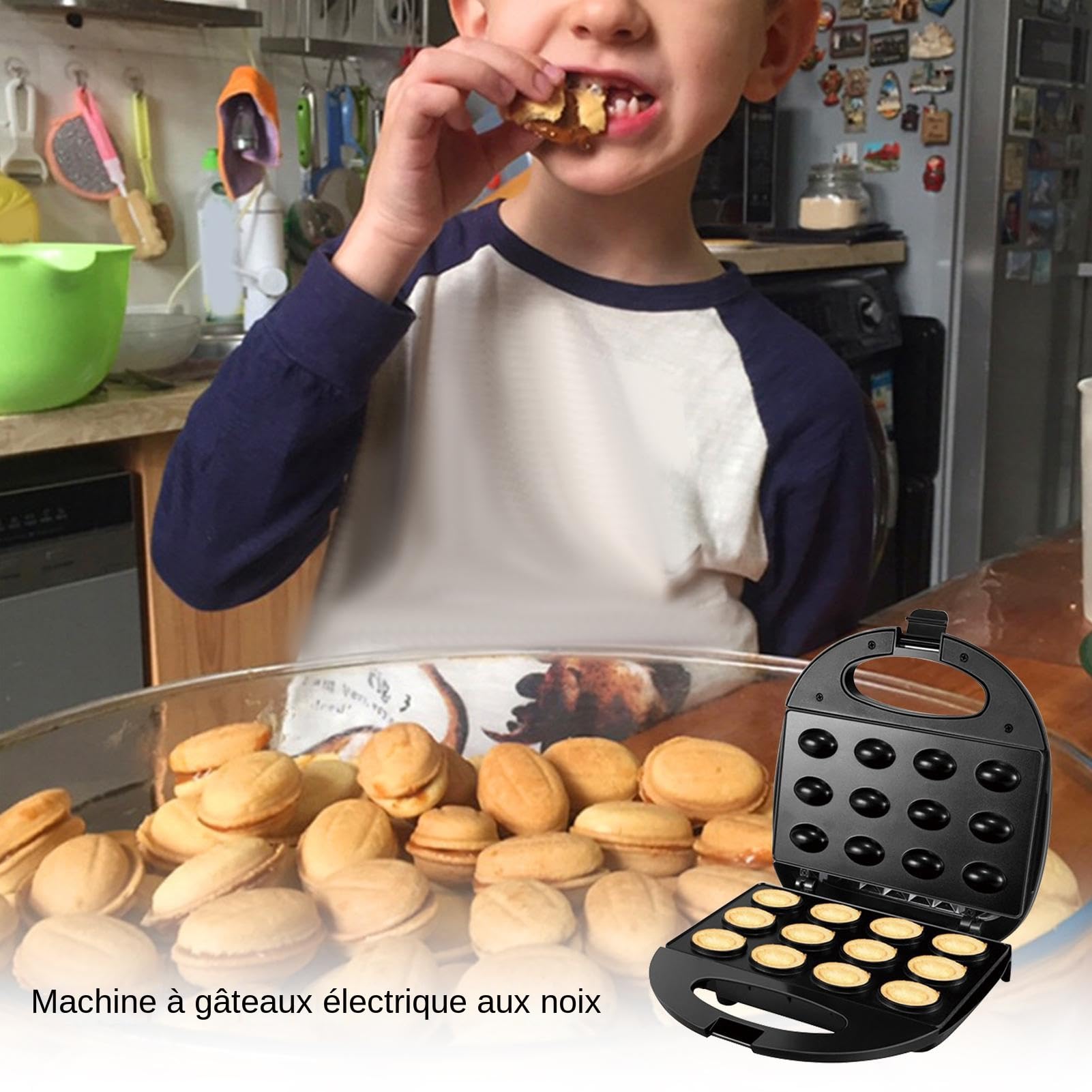 Macchina Per Torte E Biscotti Alle Noci Stampo antiaderente da biscotti a | Elettrico Elettrodomestico di cucina per colazione, snack, , waffle e pane