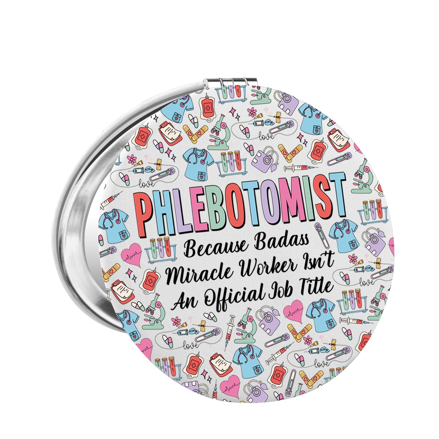 FAADBUK Phlebotomist Appreciation Gift Phlebotomy Tech Makeup Mirror PBT Nurse Graduation Gift (Phlebotomist Mirror)-image-25