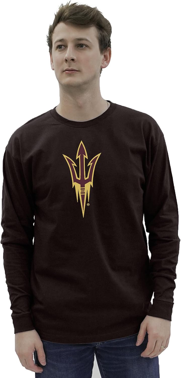 Blue 84 Men's Arizona State Sun Devils Long Sleeve T Shirt Team Color Icon, Maroon, Large - Image 2