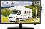 SYLVOX 22 Inch RV TV, 1080P Television 12/24 Volt DC Powered Integrated HDTV(ATSC) Tuner, Built-in DVD Player Speaker FM Radio, with HDMI/USB/AV Input, Suitable for Car Motorhome RV Camper Boat