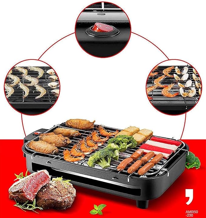Parrilla Eléctrica Multifuncional Barbacoa Sin Humo Teppanyaki 220V miniatura 7