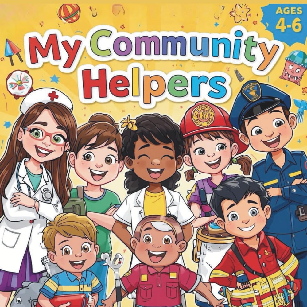 My Community Helpers: Fun and Easy Coloring Pages of Everyday Heroes for Kids Ages 4‑8 — Learn About Nurses, Doctors, Teachers, Firefighters, and More!