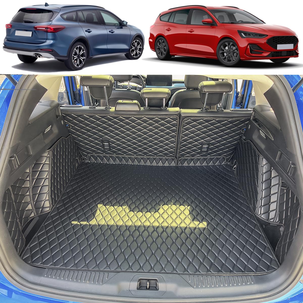 Kofferraumwanne für Ford Focus IV Turnier Kombi ab 9/2018 | Focus IV Turnier (obere/hohe Position) Kofferraummatte kofferraum schutzmatte